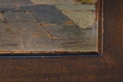 Manuel García y Rodriguez. Calle de Pueblo, óleo sobre tabla. Mide: 26 x 17 cm.